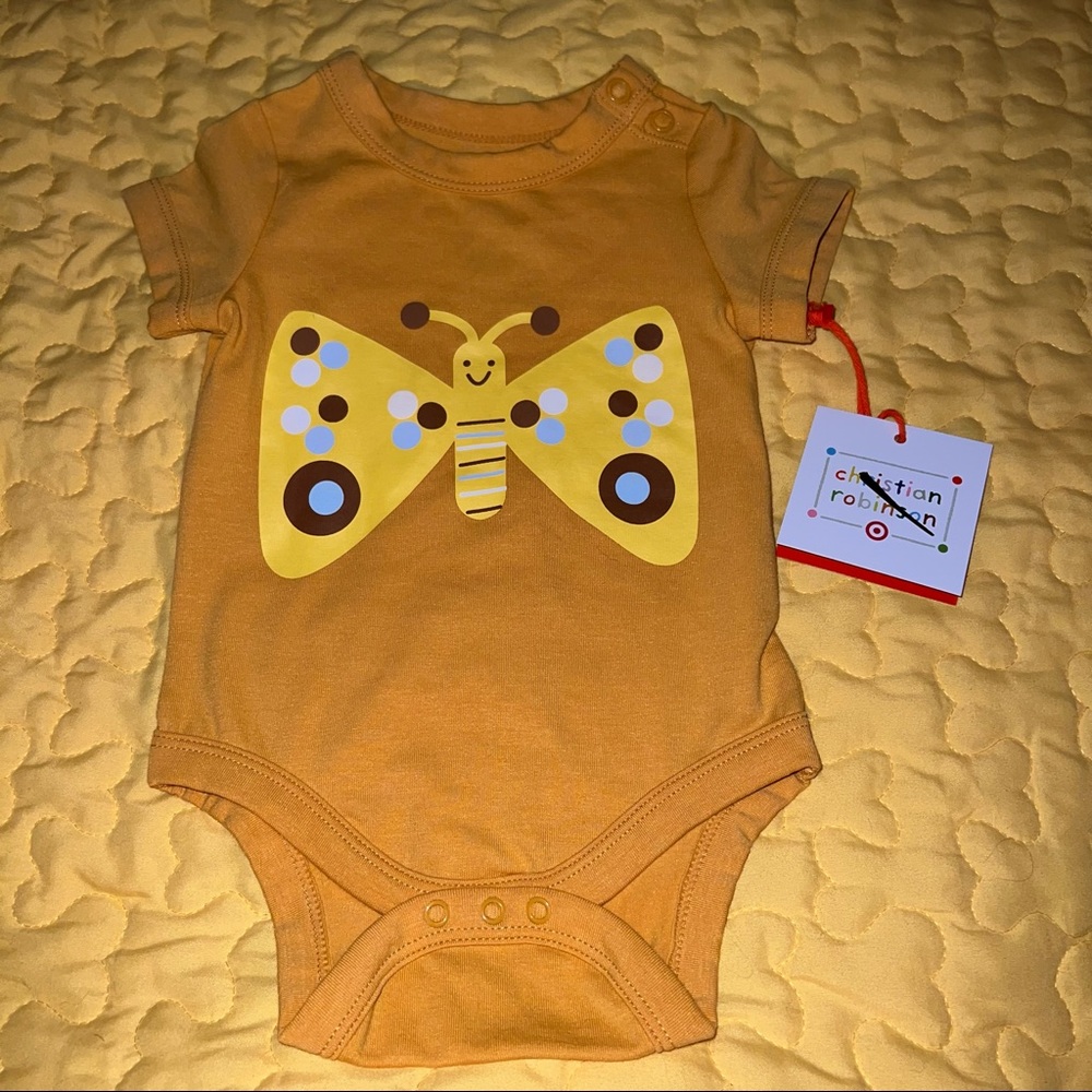 🟢 Christian Robinson Baby Boys Girls Bodysuit Size 3-6 6-9 months New NWT